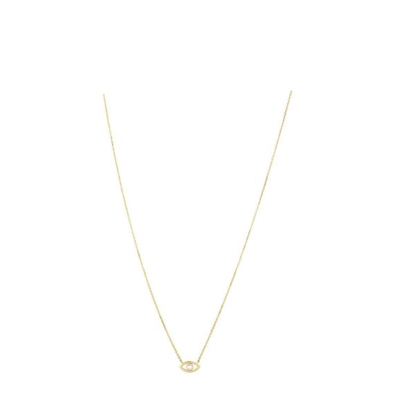 Richard Cannon Jewelry - 14k Yellow Gold Pearl Evil Eye Necklace